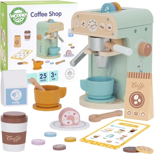 Fából készült kávéfőző Woopie Green Cukrászda Barista 25 db