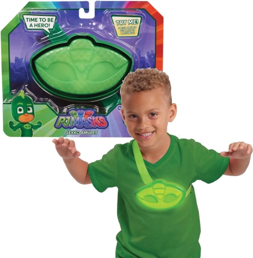 PJ Masks Gekko amulett fénnyel és hanggal, zöld