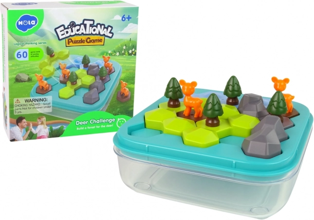 Oktató Játék Puzzle Erdei Állatok