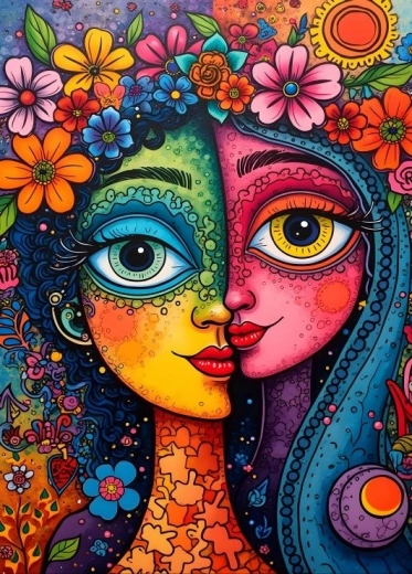 Színes duó puzzle 1500 darabbal