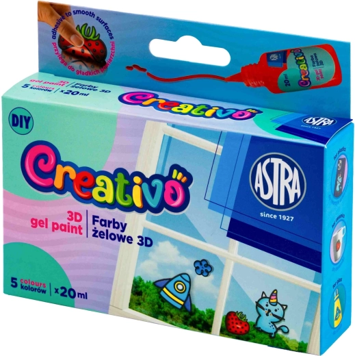 Astra Creativo gélmatrica festékek 5×20 ml