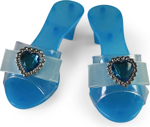 Csillogó kék cipellők hercegnői léptekhez