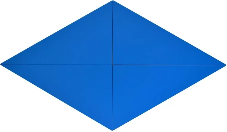 Kék geometriai elemek minták kirakásához