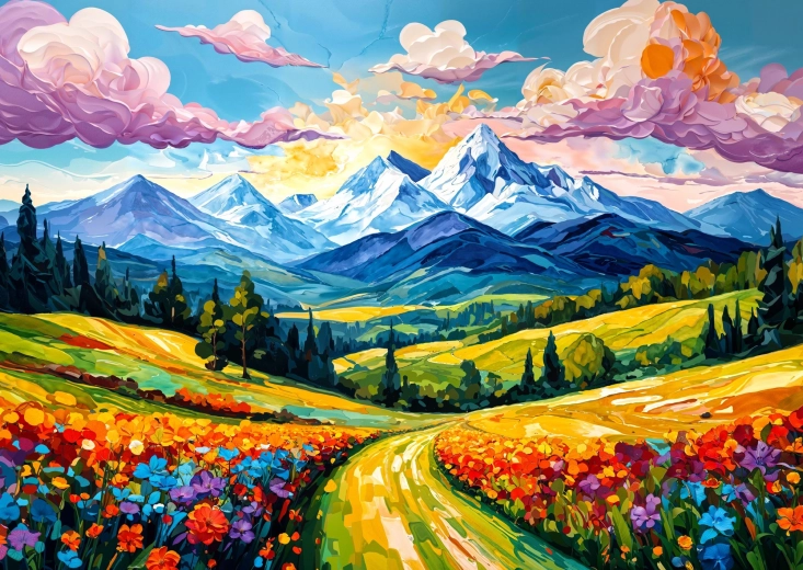 Enjoy puzzle virágos völgy 1000 darabos