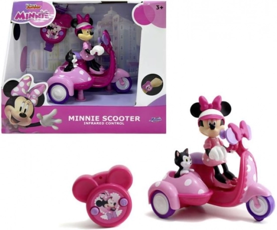 RC robogó MINNIE oldalkocsival és figurákkal