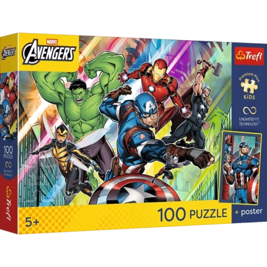 100 darab és dinamikus Marvel Avengers motívum