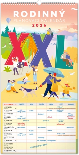 Falinaptár Családi tervezés XXL 2026