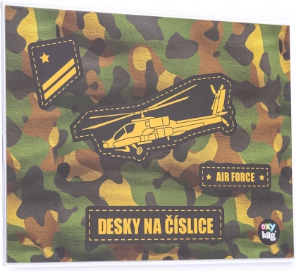 A számjegyek táblája Helikopter motívummal