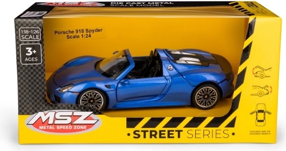 MSZ Porsche 918 Spyder 1:24 méretarányban, kék