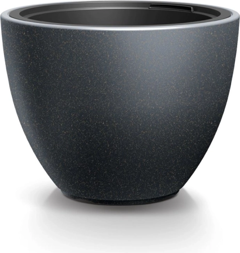 Heos Eco Wood virágcserép betéttel, 46,9 cm – antracit