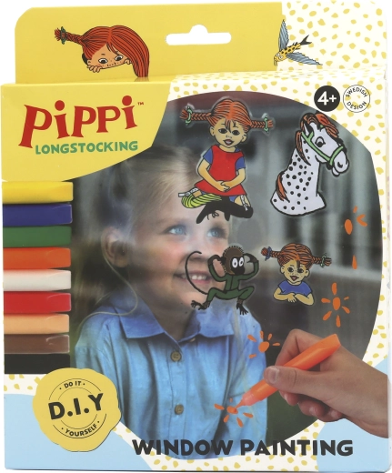 Pippi Langstrumpf kreatív készlet festéshez és ablakdekorációhoz