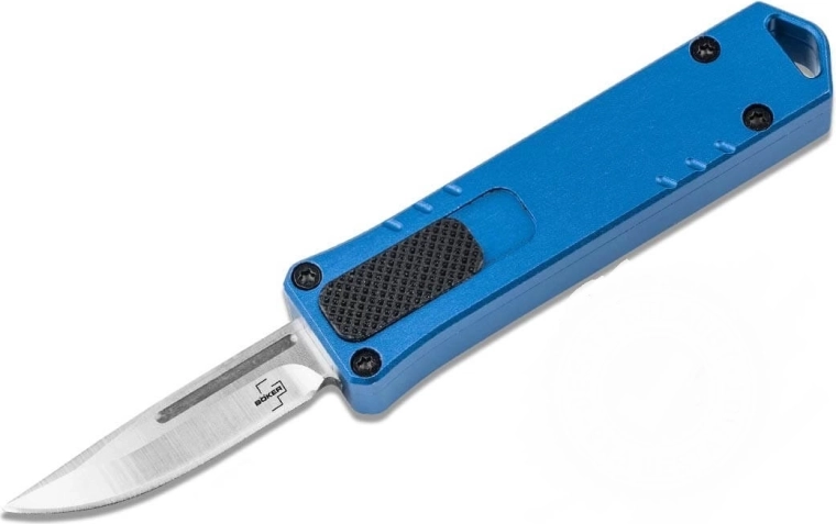Böker Plus Micro USB OTF kék automata kés 4 cm
