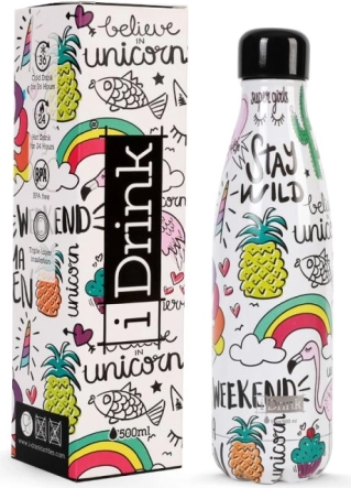 Stay wild szivárványos unikornis termosz 500 ml