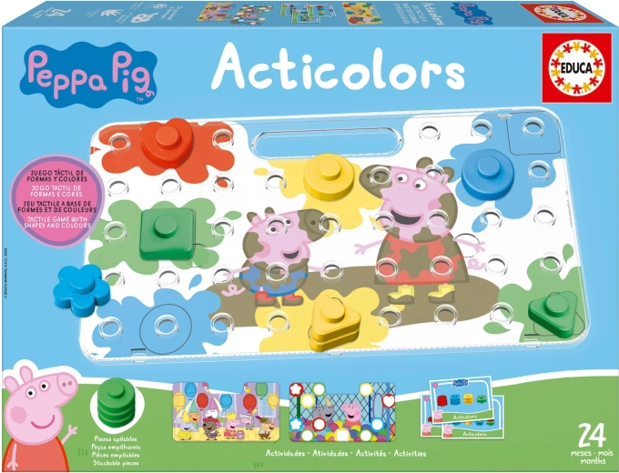 Acticolors: színek és formák PEPPA MALAC – didaktikai játék EDUCA