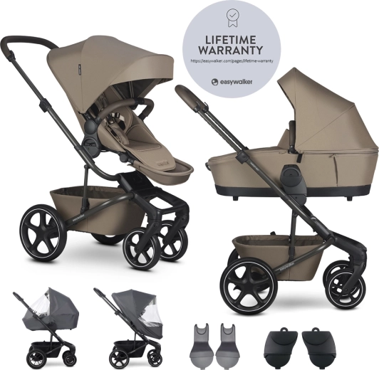 Easywalker XL szett Harvey NXT kombinált babakocsi kiegészítőkkel – Mocha Brown