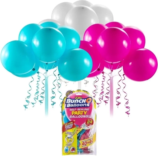 Zuru party lufik – rózsaszín, türkiz és fehér, újrahasználható
