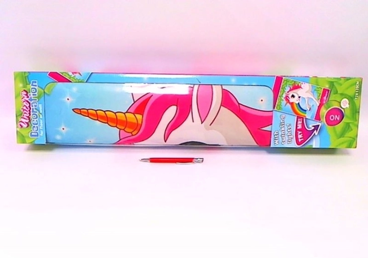 Gyerek alátét LED fényekkel – unikornis mintával 72 × 120 cm