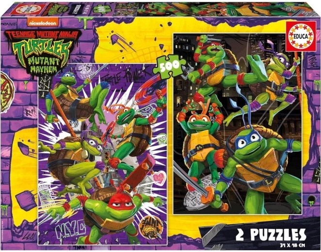 Tini Nindzsa Teknőcök puzzle 2×500 darab