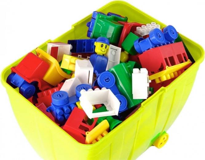 Nagy színes építőkocka készlet K2 280 darab sárga