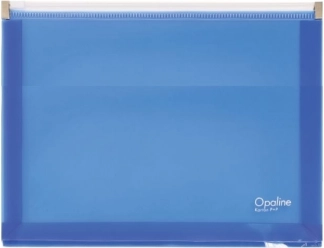 A5 Opaline kék cipzáras tasak