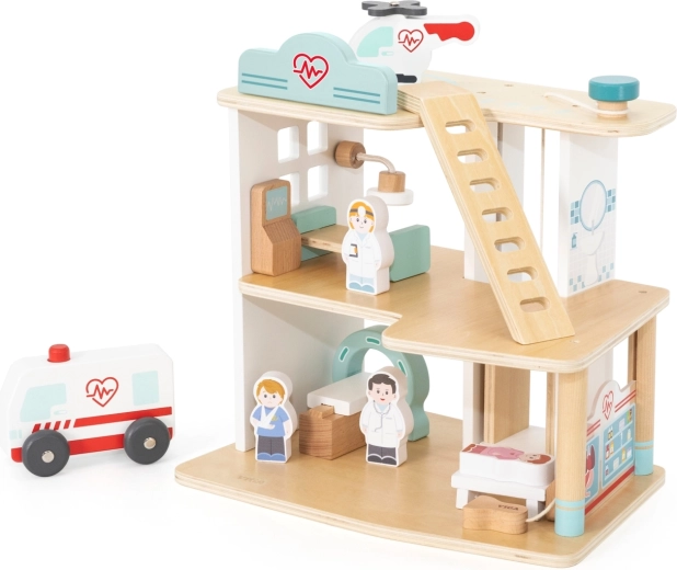 Viga Toys fa kórház tartozékokkal