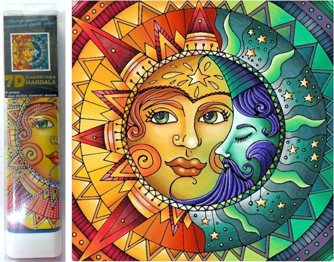 Gyémánt festészet 7D Hold és Nap 30x30 cm