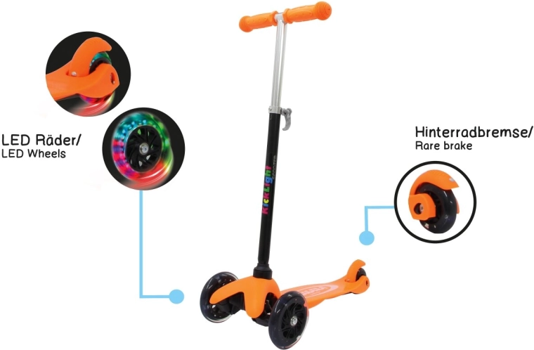 Jamara Kick Light narancssárga gyermek háromkerekű roller