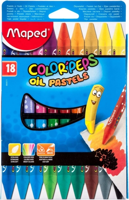 Háromszögletű olajpasztell Maped Color'Peps 18 db