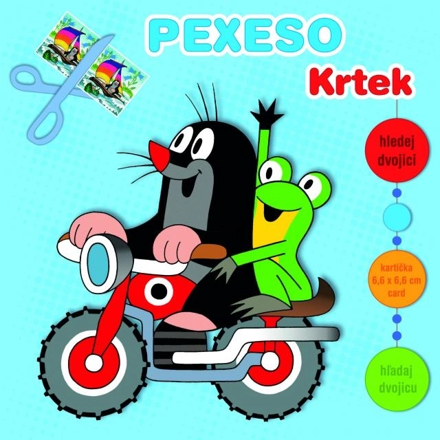 Pexeso füzetben Kisvakond és Motorkerékpár Maxi Kártyákkal