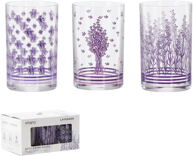 Krosno Lavender italospohár készlet 250 ml (6 db)