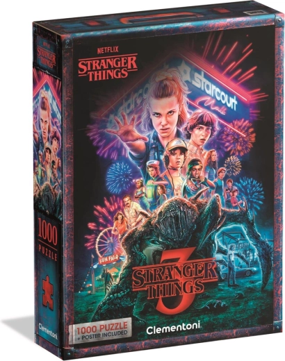 Puzzle 1000 STRANGER THINGS 3 poszter – Netflix, Clementoni