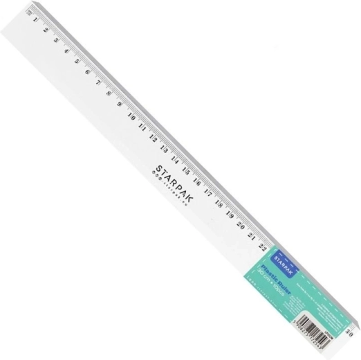 Átlátszó műanyag vonalzó 30 cm Starpak - 1 darab