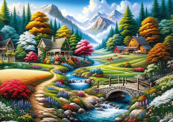 Színes Mezők Puzzle 260 darab