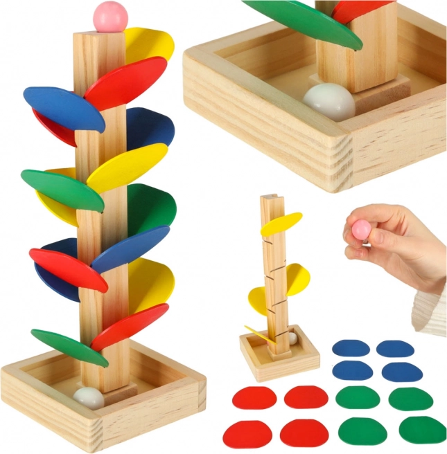 MONTESSORI fából készült golyófa