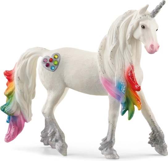 Schleich bayala szivárványos unikornis csődör szívecskékkel