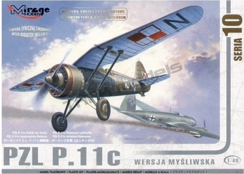 PZL P.11c lengyel vadászváltozat – műanyag makett 1:48