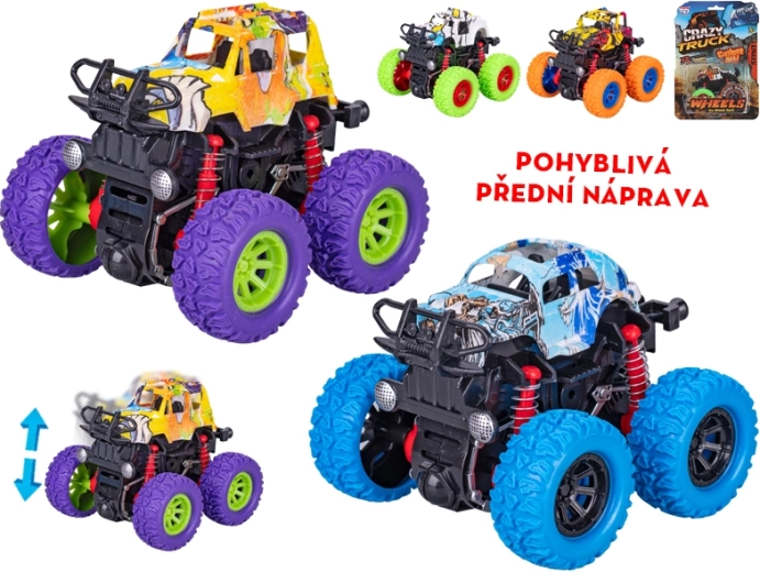 Monster Truck Crazy Truck lendkerekes 9 cm