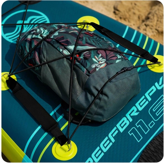 Kényelem és biztos tapadás az EVA felületnek és a bungee hálónak köszönhetően