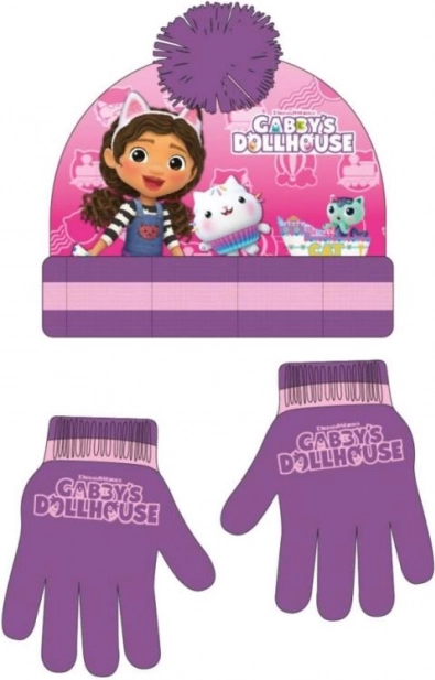 Gabbys Dollhouse sapka és kesztyű szett