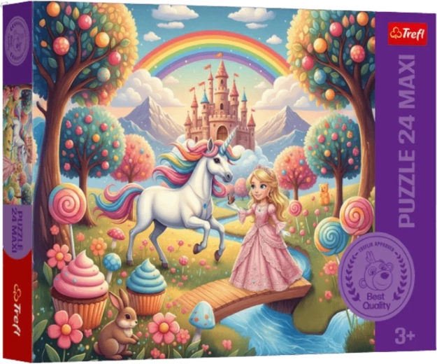 Trefl puzzle Hercegnő és egyszarvú maxi 24 darab