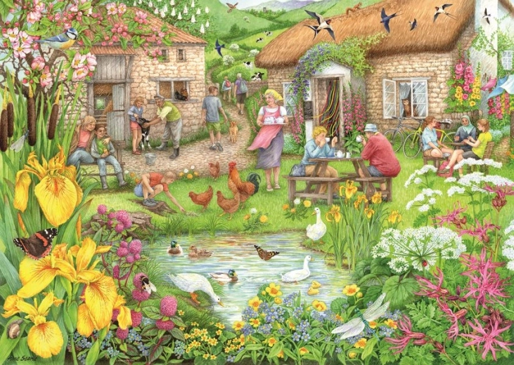Puzzle Tanyasi kávézó a völgyben 1000 darab