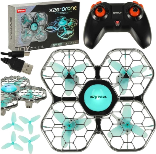 Syma X26PRO RC drón, 2,4 GHz, Wi‑Fi, fekete