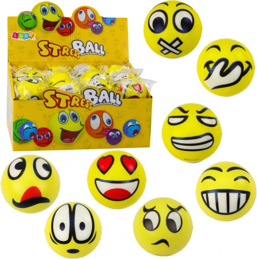 antistressz hab labda emotikonnal 6 cm