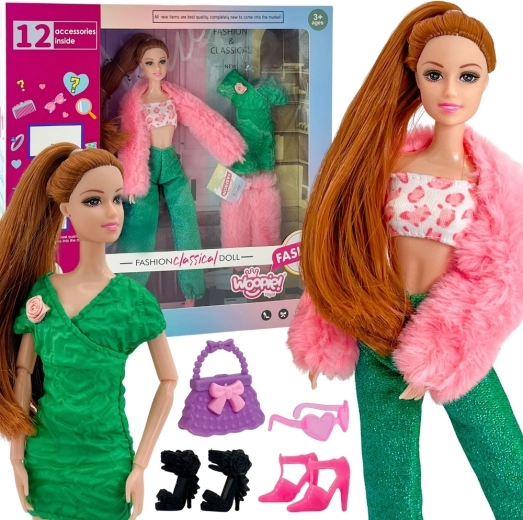 Woopie Royal Emi baba 30 cm, 12 meglepetéssel, ruhákkal és kiegészítőkkel