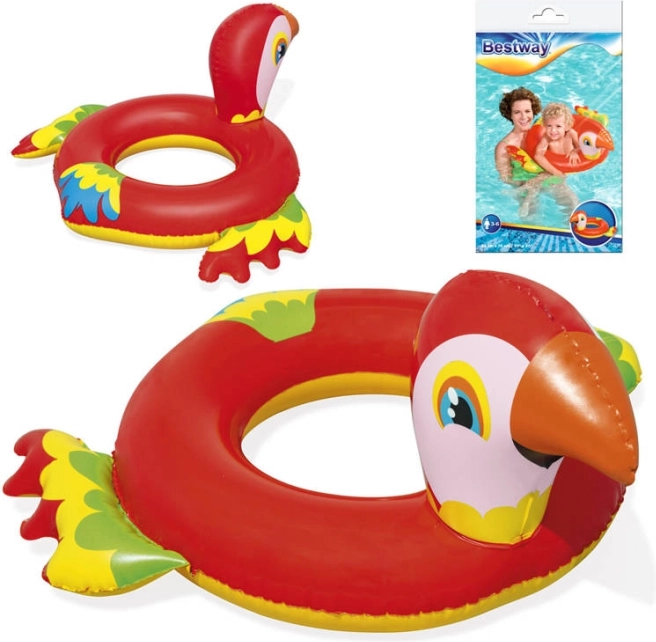 Bestway felfújható úszógumi papagáj 84 × 76 cm – Piros