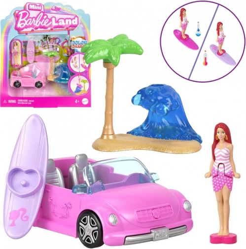 Mattel Mini Barbie Land kabrió minibaba babával és színváltó funkcióval