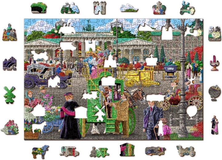 Fa puzzle figurákkal - Párizsi tér Berlinben