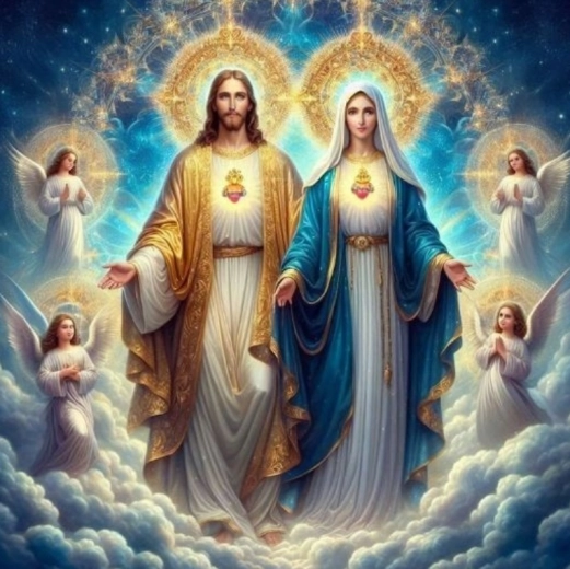 Gyémántfestés Jézus és Szűz Mária 30x40 cm