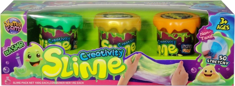 Slime gyurmaszerű massza – 3 színű készlet