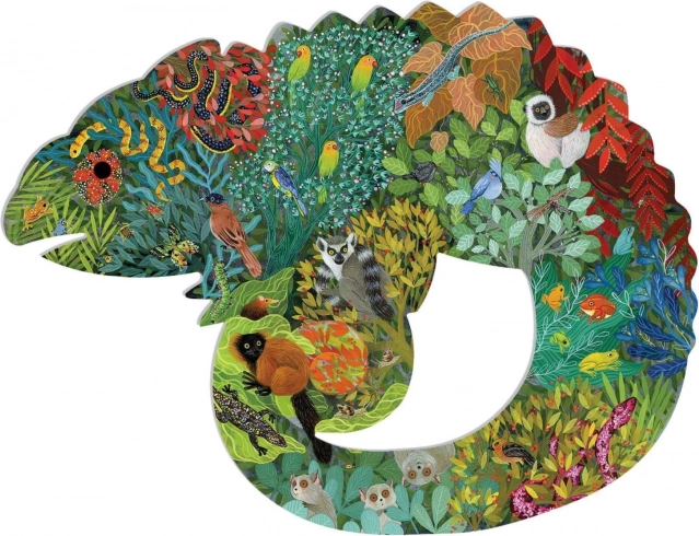 DJECO Körvonal-puzzle Kaméleon 150 darab